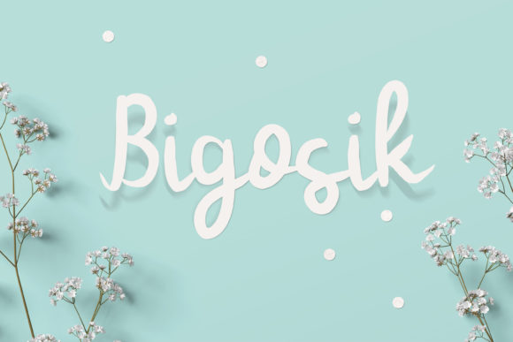Bigosik: A Script Font for Creative Projects