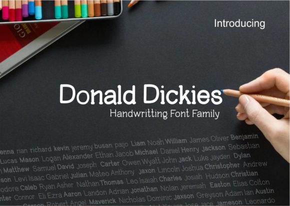 Donald Dickies Font for Social Media and Campaign Design
