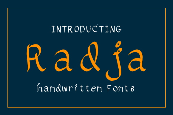 Radja: A Handwritten Font for Modern Web Design