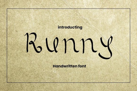 Runny Font for Web Design and Branding