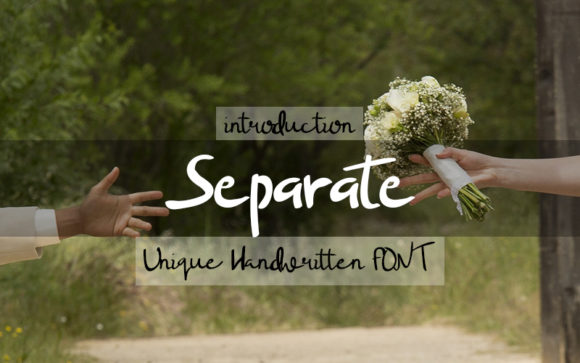 Separate: A Bouncy Handwritten Font for Digital Design